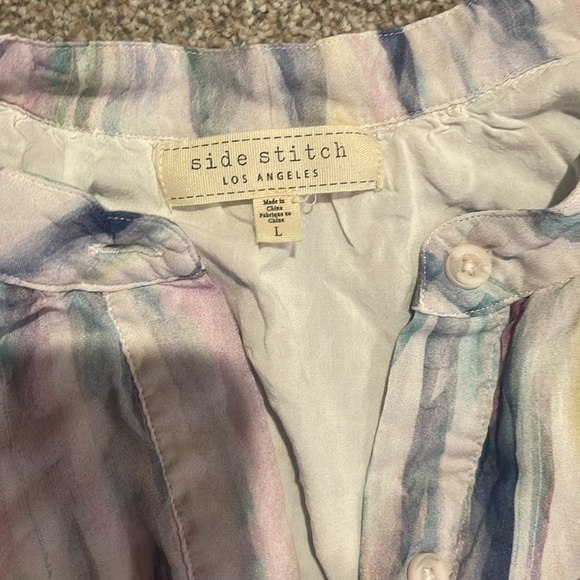 Side Stitch Flutter Sleeve Maxi Dress “watercolor” - Picture 6 of 8